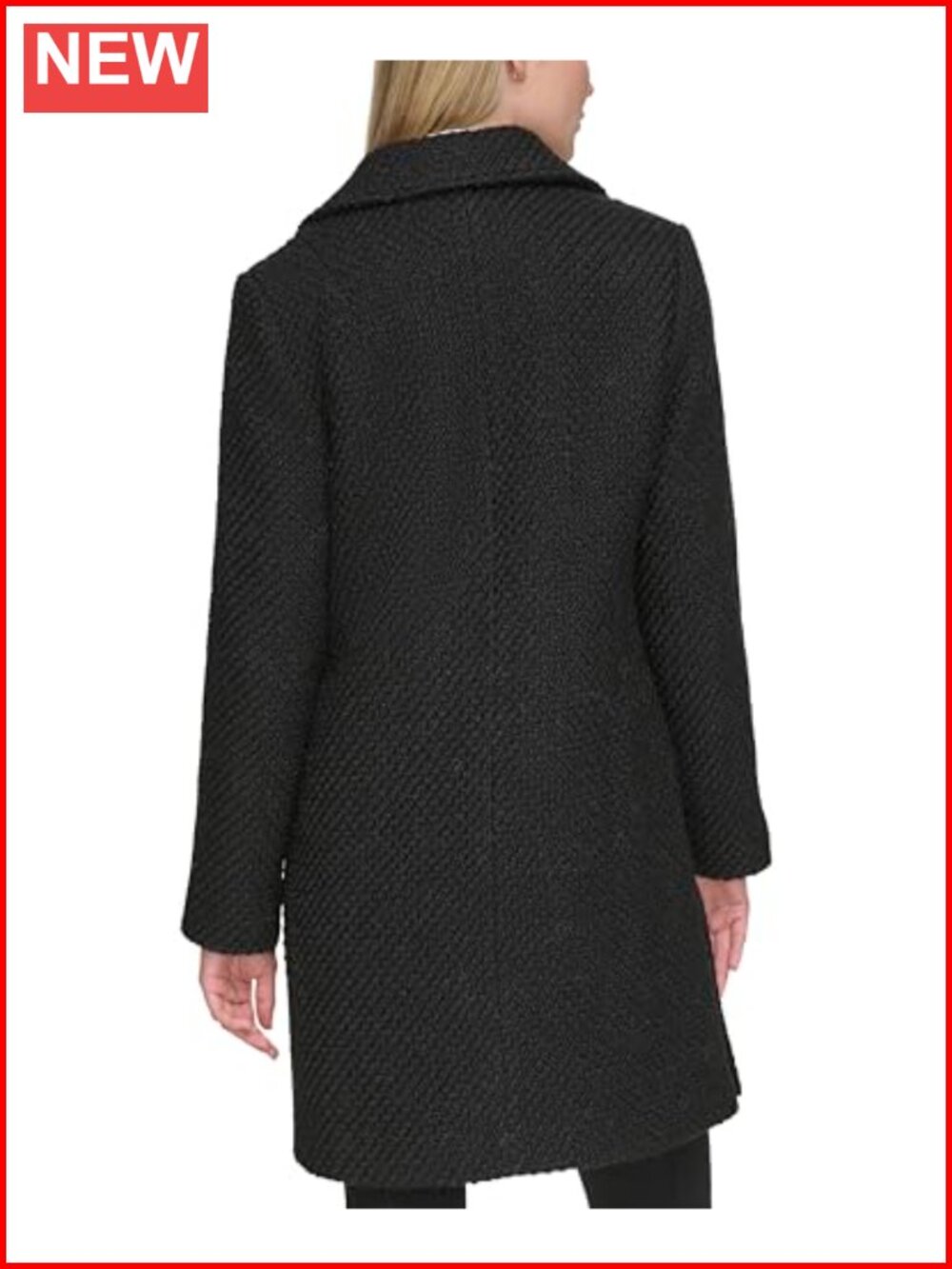 Wool Solid Texture Classic One Button Blazer - Picture 3 of 4